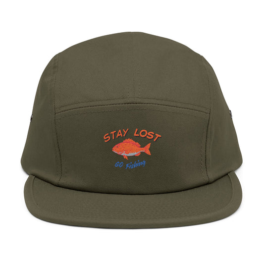 Embroidered red fish 5 panel
