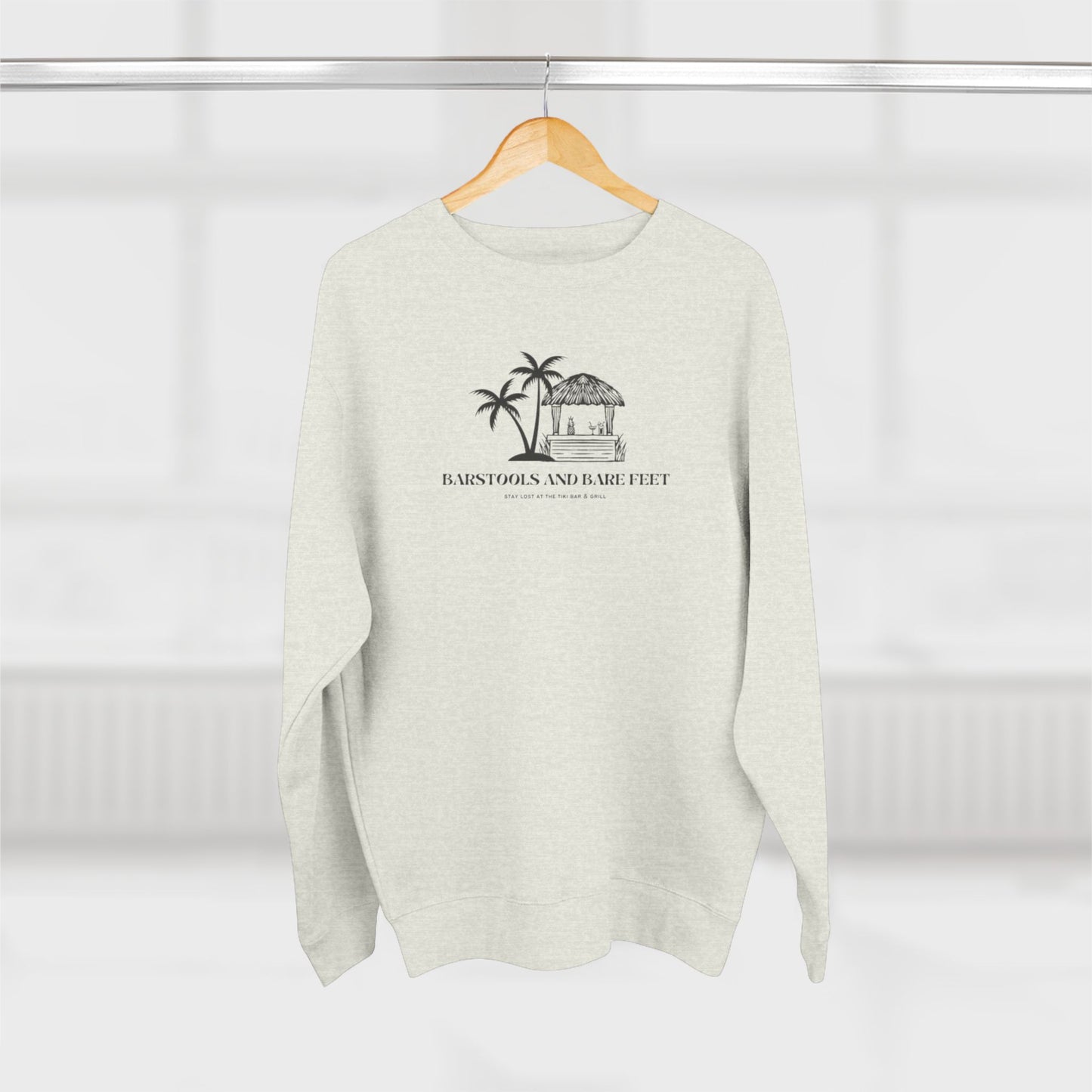 Barstools and bare feet Crewneck